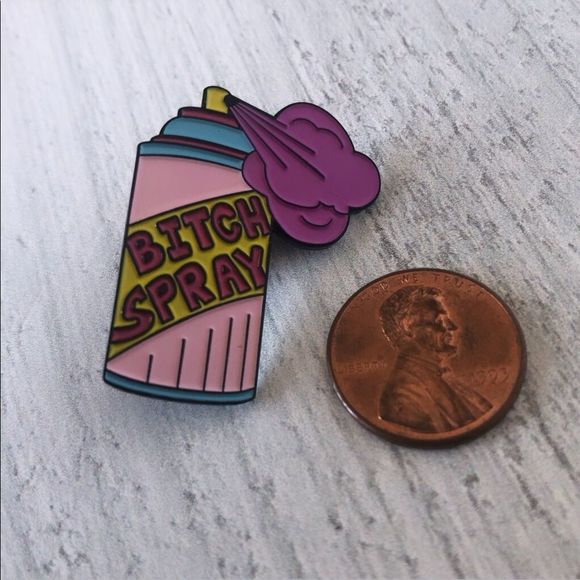 Bitch Spray Enamel Pin/Brooch - Picture 3 of 3